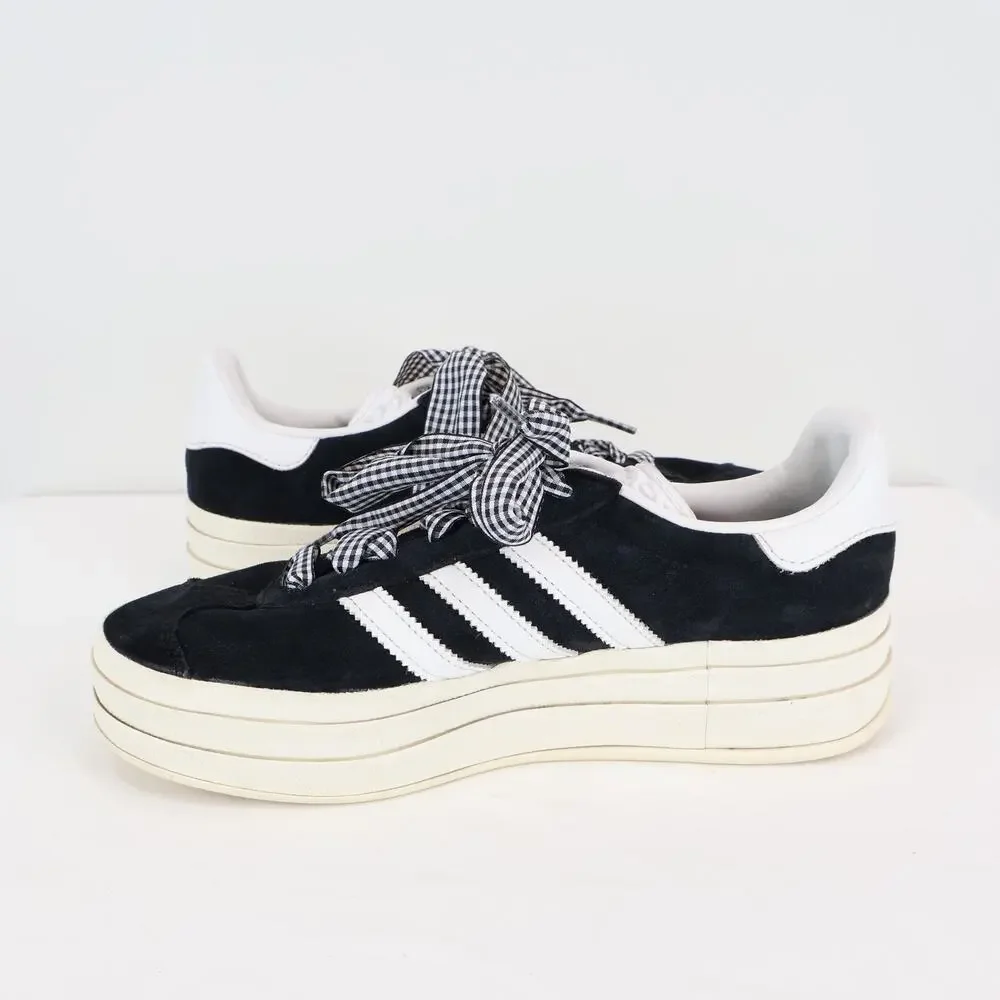 Adidas Women's Gazelle Bold Shoes Core Black Cloud White Core White Size 7
